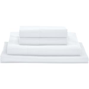 MyPillow Giza Dreams Bed Sheets, 100% Certified Giza Egyptian Cotton, Deep Pocket, Sateen Weave [Twin, White]