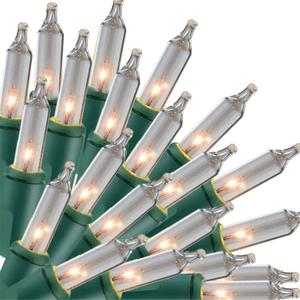 Christmas Lights Indoor Outdoor, 33FT 150 Count Green Wire 120V UL Incandescent Mini String Light, Xmas Tree Lights for Patio Holiday Party Garden, Warm WhiteNo Twinkle Function