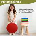 THMINS 6-Pack Thick Round Flexible Seating Floor Cushions, Soft Classroom Seat Pillows for Kids, 15 X 15 X 2.76 Inch, Red, 15 x 15 x 2.76 inches9（6 pack）