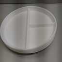 RUIBOLU Unbreakable Divided Plates 5PCS for Kids Adults, Compartment Plates, Lightweight Reusable Dinnerware Portion Control(5Pack-White, 9IN)