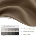 Gwine Brown Valance for Windows, Small Blackout Valance Kitchen Curtains for Bathroom Basement, Modern Rod Pocket Thermal Insulated Window Treatment, 60" Wx18 L, 1 Piece