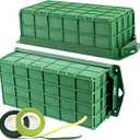 Takytao Floral Foam Cage 2 Pieces, Floral Foam for Artificial Flowers, Dry Floral Foam Blocks for Fresh Flower Arrangement Decoration, Wedding, Interior and Garden