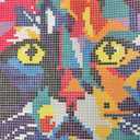 Howie's Needle Point Kits for Adults Beginners, Furbish Cat Needlepoint Pillow Front Kit with Stamped Pattern on Canvas, Yarn, 2 Needles and Instruction, 16 x 16inch (Pop Art Cat)