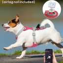 TagME No Pull Dog Harness with 2 Leash Clips,Lightweight & Visible for All-Day Walking,No Choke Pet Vest Includes AirTag Holder for Small Dogs,Melon Red