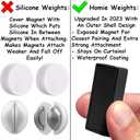 Magnetic Curtain Weights 24 Pack of Waterproof Magnets + Carrying Case, Great Home Decor for Bathroom, Shower, Liner, Flags, and Sheer, Heavy Duty Works Outdoor to Stop Wind (24 Pack, Black)
