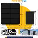 funomo RV Large Side Window Shade, 30 26 inch Foldable Magnet RV Blackout Window Cover, Keystone Outback Travel Trailer Side Windows Cover, UV Rays Protection Waterproof Thickened Oxford (Black)