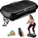 Lifepro Waver Vibration Plate Exercise Machine  High-Intensity Vibration for Muscle Activation, Full-Body Workout Vibrating Platform with Loop Bands, Fitness Equipment for Strength Toning & Fat Loss (Black)