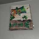 3 x Spring St Patricks Day Garden Flag 12x18inch Double Sided Burlap The Squirrel Lucky Shamrock Garden Flags Happy St. Patrick's Day For Outdoor Yard Patio Lawn Decor,Green Hat with Clovers Gold Coin Pot Welcome Outside Decorations Banner (RMQ88)