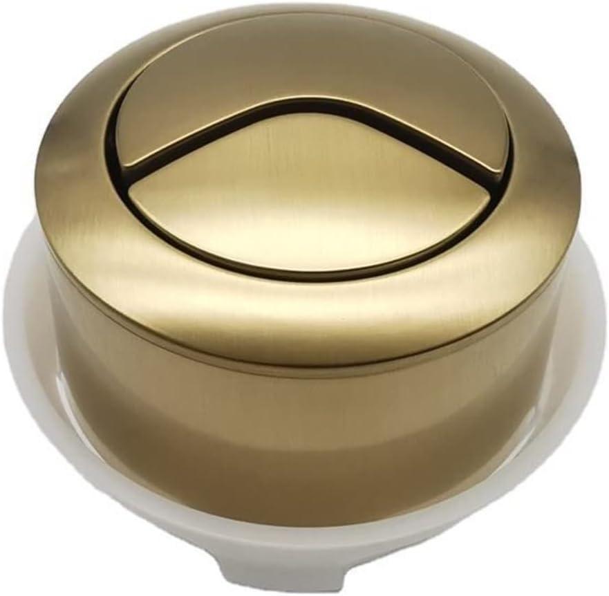 Toilet Button Pusher Replacement Toilet Push Button Topper Dual Flush Round Design (Gold), 103292I3181SL65766MO9AO30