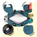 Gryme 15 Inch Small Gym Bag with Shoe Compartment and Wet Pocket, Mini Duffle Bag for Men & Women, Small Sports Bag for Travel Carry On, Swimming, Workout, Weekender Overnight (Blue-15x9x8.7in)