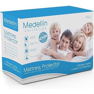Medellin Collection Premium Hypoallergenic Waterproof Full Mattress Protector - Vinyl Free