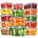 4 Pieces Food Storage Containers with Lids EXTRA LARGE Freezer Containers for Food BPA-Free Meat Fruit Vegetables Plastic Containers with lids Storage Airtight Leak-Proof Food Boxes for Kitchen