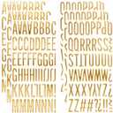 6 Sheets Gold Letter Stickers, 312 Pcs 3D Puffy Alphabet Stickers for Scrapbooking, Waterproof Self-Adhesive Golden Foam Letter Stickers for Grad Cap Decoration Sign DIY Crafts Art Making
