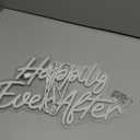 SYLHOME Happily Ever After LED Neon Light Sign Wedding Party Birthday Neon Art Wall Sign Decor USB Bedroom Home Pub Decor Valentine's Day Night Light 5V Warm White 15.75"X9.2"