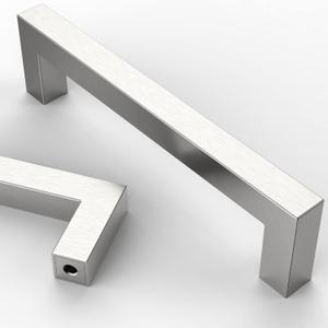 25 Pack 5 Inch(128mm) Brushed Satin Nickel Kitchen Cabinet Handles, Stainless Steel Cabinet Pulls Kitchen Cabinet Hardware for Cupboard Drawer Handles Dresser Pulls