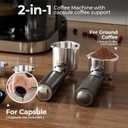Electactic Espresso Machine 20 Bar, Super Compact Espresso Maker Stainless Steel with Touch Screen, Professional Coffee Machine, Automatic Milk Frother for Cappuccino