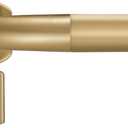 Splicing Room Darking Curtain Rods for Windows 28-53, 1inch Diameter Wrap Around Adjustable Drapery Blackout Curtain Rod, Warm Gold