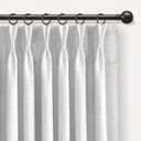 INOVADAY Pinch Pleated Curtains, 100% Light Blocking Linen Pinch Pleat Blackout Curtains for Bedroom, Thermal Insulated Blackout Drapes 2 Panels Set for Living Room - Greyish BeigeWhite, W40 x L96