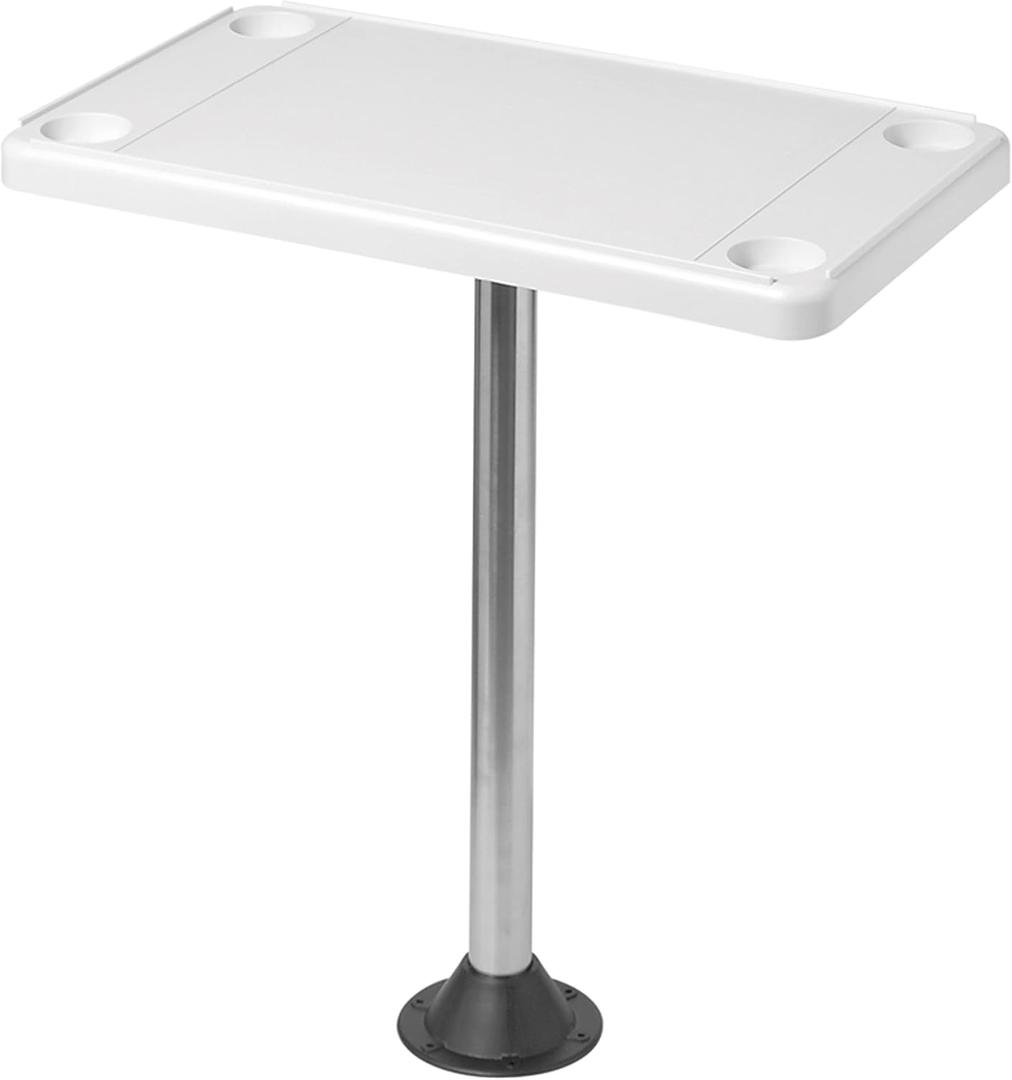 12-1106C Removable Rectangular Marine/RV Table , ivory