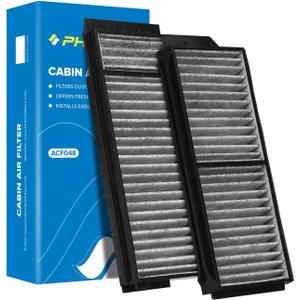 PHILTOP Cabin Air Filter, Replacement for CF10218, Mazda3 (2004-2009), Mazda5 (2006-2010, 2012-2017), Premium ACF048 Cabin Filter with Activated Carbon Clean Airflow, Filter Up Dust Pollen