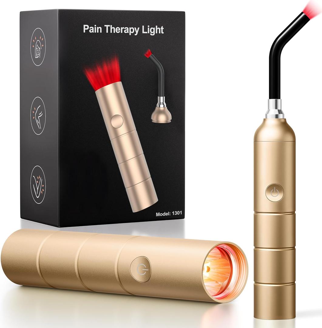 Pain Therapy Light (Model 1301), Near Infrared Light Therapy Wand with LED Light 630, 660, 855, 940nm