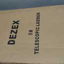 DEZEX Telescoping Ladders 16.5 FT Aluminum Ladder - One-Button Retraction Collapsible Extension Ladder for Home, Outdoors, RV, Attic & Loft, Lasts 330 LBS with 2 Triangle Stabilizers