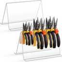 2 Pcs Jewelry Pliers Rack Acrylic Pliers Organizer 8 x 5 x 4 Inch Jewelry Tool Holder Mini Desk Tool Organizer for Work Bench, Studio and Tongs Making Supplies Storage