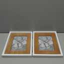 RiteSune Rustic 2 Picture Frame 5X7 Distressed Photo Frames with Beads for Tabletop Display, Vintage Picture College Frame for Present (boho 5X7 White)