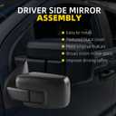 Dasbecan Left Mirror Compatible With 21-24 Ford F-150 5pins ML3417683XA