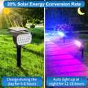 Tadyreal Solar Color Changing Spot Lights Outdoor Waterproof Colored RGB Solar Powered Landscape Lights for Yard 7 Lighting Modes Multicolor Solar Spotlights for Pathway Garden Outside (10 Pack)