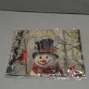 Snowman Garden Flag 12x18 Inch Double Sided Burlap Winter Cardinal Animal Scene Holiday Christmas Yard Flag Small Seasonal Outdoor Welcome Banner for House Porch Lawn Decor