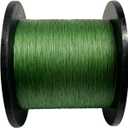 Braided Fishing Line 4 Strand Abrasion Resistant Braided Line 10LB to 90 LB Test for Salt-Water, 547/1094Yards, Cost-Effective, Zero Stretch, Smaller Diameter for Extra Visibility, Variety Colors (green)