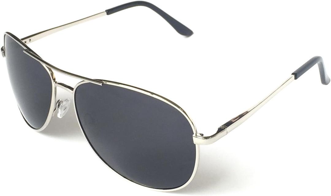 J+S Premium Military Style Classic Aviator Sunglasses, Polarized, 100% UV protection for Men Women (Large 62mm)