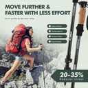 KINGGEAR Nordic Walking Stick, TP1 Hiking Poles Retractable Lightweight 7075 Aluminum, Trekking Poles with Flip Lock, Natural Cork and EVA Grip, 2pc Hiking Gear, 54"