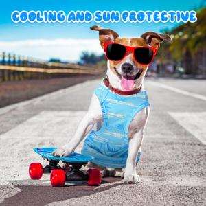 Talltalk 3 Pack Dog Cooling Shirts Breathable Instant Cooling Dog Vest Quick Dry Vest Lightweight Evaporative Summer Beach Hawaii Jacket Collar for Outdoor Walking Hunting Hiking Clothes (Large)