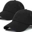 Quick Dry Fit Hats Athletic Baseball Cap Workout Hats for Running Hiking Golf Fishing |UPF 50+ Waterproof (Qd-b-black)