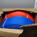 PEX Pipe 1/2 Inch 300ft 2 Rolls PEX Tubing EVOH pex-B pipe Non Oxygen Barrier Durable Leakage-Proof Flexible for Residential Water Lines in Homes Pex Radiant Heat Tubing(Red+Blue)