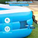 Large Inflatable Pool with Pump, 165" x 76" x 22" Oversized Thickened Blow Up Pools for Adults, Family Swimming Pool for Backyard, Outdoor, and Summer Water Party