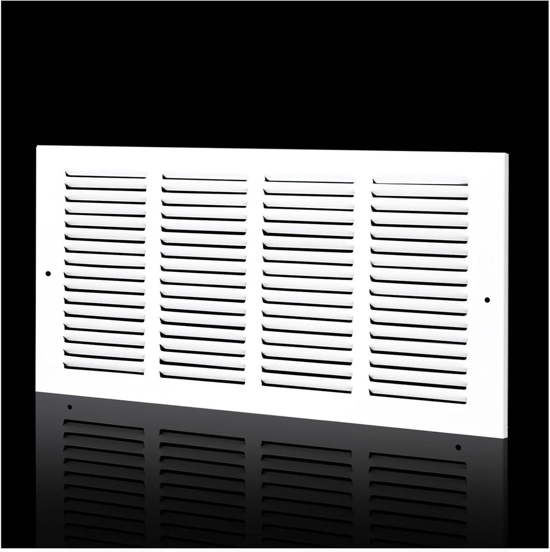 16x8 Return Air Grille for 16"W x 8"H Duct Opening,Return Air Vent Cover | Steel Wall AC HVAC Air Vent Cover Grill HVAC Cold Air Intake Grille Without Filter House,Outer Dim:17.75"W X 9.75"H