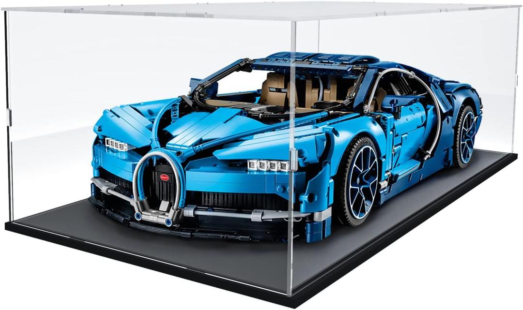 Nynelly Acrylic Display Case for 1/8 1/10 Scale Diecast Car, Clear Display Box for Collectible,Countertop Model Car Showcase for Lego 42143/42083/42096/42125 , Figure,Toy, 23.6x11.8x7.9 inch