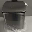 SONGMICS Kitchen Trash Can, 8-Gallon (30 L) Trash Bin, Stainless Steel Garbage Can, with Inner Bucket, Soft Close and Stays Open, Metallic Silver ULTB593E01