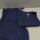 Dagacci Medical Uniform Woman and Man Scrub Set Unisex Medical Scrub Top and Pant, Navy, L