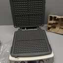 GreenPan Elite 4-Square Waffle Maker, Ceramic Nonstick Plates, Cream White