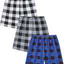 MyFav Boys Pajama Shorts 3 Pack Sleepwear Shorts for Teen Boys Plaid Camouflage Lounge Summer Comfy Pj Bottom, 5-6T
