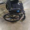 Medline Comfortable Folding Wheelchair with Swing-Back, Desk-Length Arms and Elevating Footrests, 20”W x 16”D Seat
