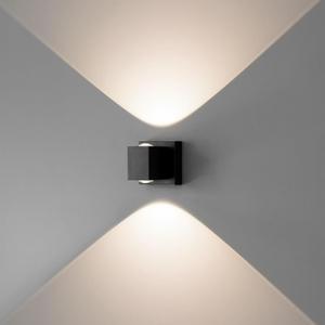 Tubicen Wall Sconce Dimmable Movie Theater Sconces Wall Lighting with Large Illumination Area 10W Black Indoor Up and Down Wall Lights for Living Room Hallway Stairway 3000K Square Hardwired