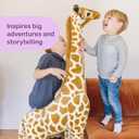 Melissa & Doug Giant Giraffe 4-Foot Lifelike Plush Toy
Jumbo Giraffe, Over 4 Feet Tall, Realistic Stuffed Animal, Wire-Framed Legs, Pretend Play, Preschool Toys for Kids, Ages 3+