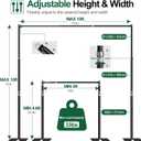 FUDESY Pipe and Drape Backdrop Stand Kit, 10x10ft Heavy Duty Backdrop Stand Adjustable Background Frame with Metal Base for Photography Wedding Parties Events Decoration, Black