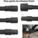 Shop Vacuum Dust Collection Hose Kit, 12 Ft Dust Collection Hose Kit with 5 Vac hose Fittings/Attachments for Multiple Types/Brands of Woodworking Power Tools Home and Wet/Dry Shop Vacuums