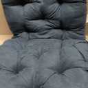 Blazing Needles Microsuede Tufted High Back Chair Cushion, 1 Count (Pack of 1), Indigo